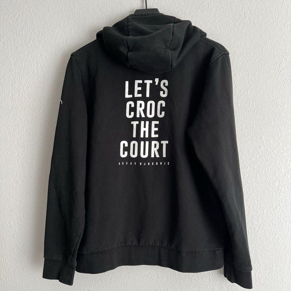 Lacoste Novak Djokovic hoodie Mens L Black